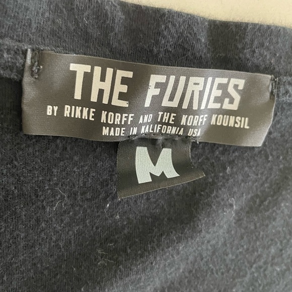 The Furies by Rilke Korff Black Maxi Dress Deep V-Neck Medium - Picture 6 of 10